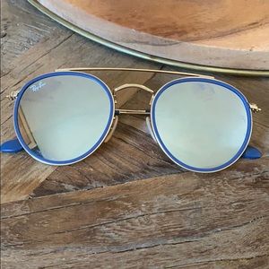 Ray-ban double bridge round sunglasses
